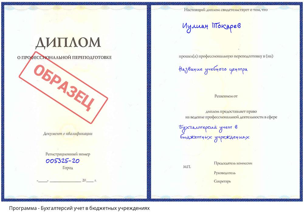 Бухгалтерсий учет в бюджетных учреждениях Краснознаменск